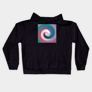 Swirl Various Color Schemes Circle Pattern Kids Hoodie